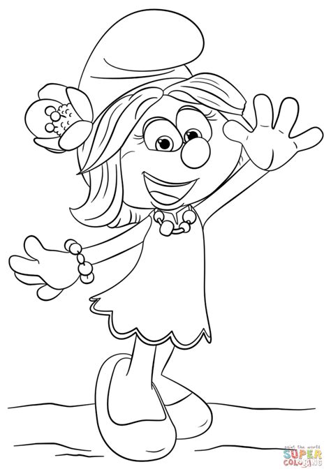 Print coloring page download pdf tags: Smurfblossom from Smurfs: the Lost Village coloring page ...
