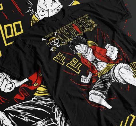 Luffy One Piece Pirates Anime Manga Unisex Tshirt T Shirt Tee All Sizes