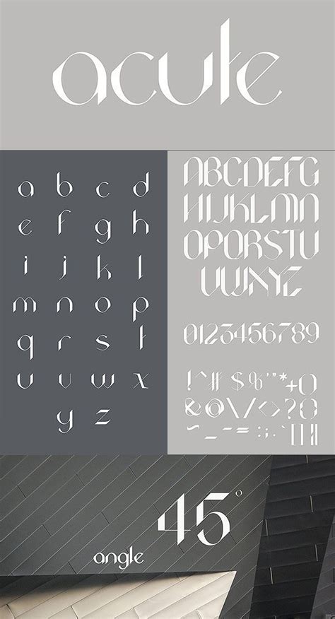 Acute Free Font Typeface Geometric Font Graphic Design Fonts