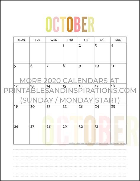 Free 2020 Calendar Printable Planner Pdf My Ultimate List