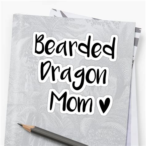 Bearded Dragon Mom T Shirt Sticker By Blvckstar Redbubble