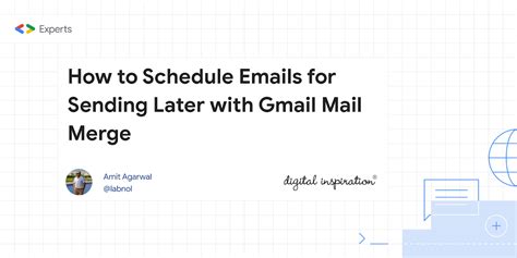 How To Schedule Emails For Sending Later With Gmail Mail Merge