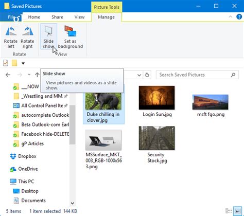 How To Play A Photo Slideshow In Windows 10 From File Explorer