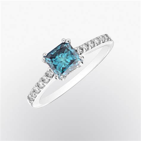 Fifth Bond Blue Diamond Solitaire Ring