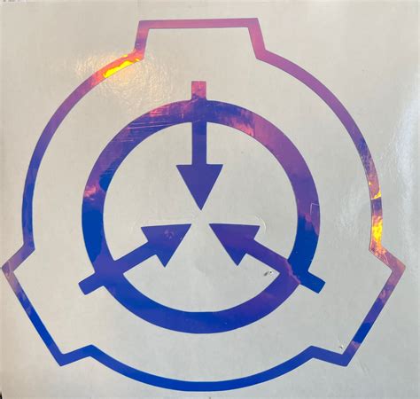 Scp Foundation Holographic Vinyl Decal Sticker Pink Multiple Etsy