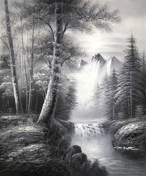 Black And White Landscape Paintings Art Original Oil Paintings