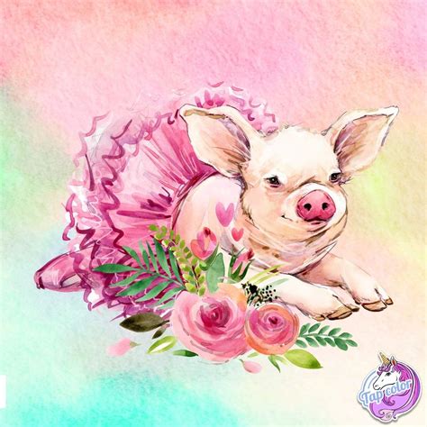 Pin By Trisha Meade On Lil Piggies Pig Illustration Pig Painting