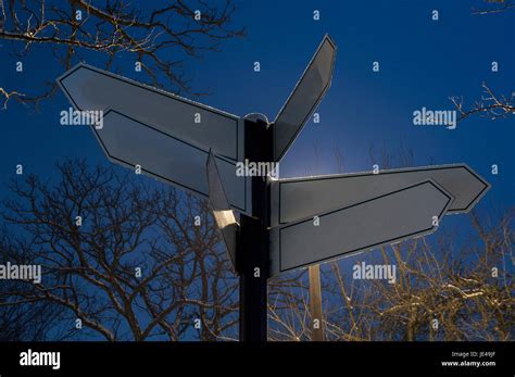 Blank Sign Post Stock Photo Alamy