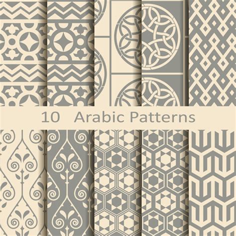 Vector Arabic Style Seamless Patterns 02 Free Download