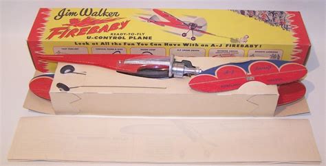 Jim Walker Firebaby Ready To Fly Control Line Model Airplane Kit That