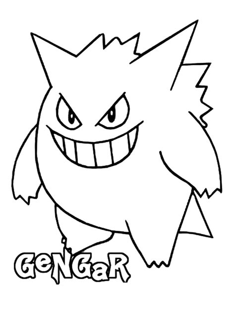 Gengar Coloring Pages At Free Printable Colorings Images And Photos