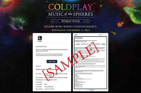 Berhasil Dapat Tiket Coldplay Jakarta Jangan Share Booking