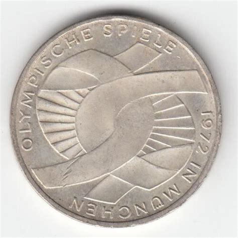 1972 Germany 10 Mark Munich Olympics Silver Coin 72 Ebay