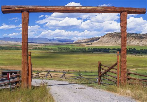 Ranch Gate Wind River Bighorn Basin Wyoming Usa © 2010 Patrick