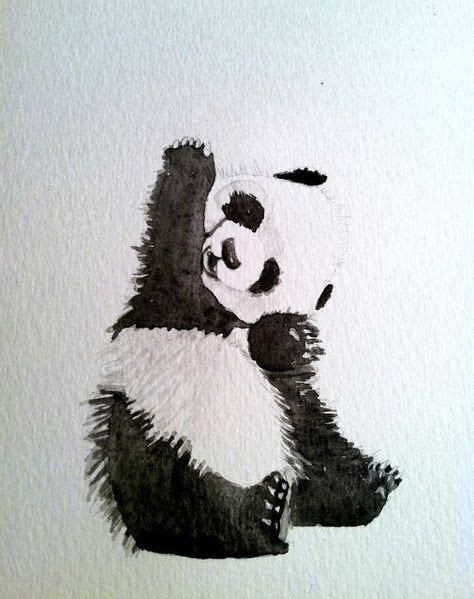 Drawn Panda Watercolor Painting With Images Watercolor