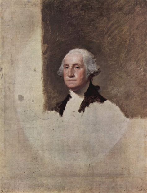Unfinished Portrait Of George Washington By Gilbert Stuart American
