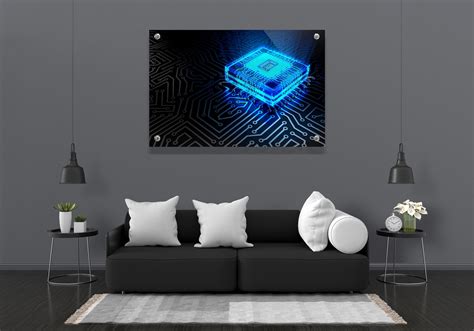 Circuit Board Wall Art Information Technology Decor Computer Etsy