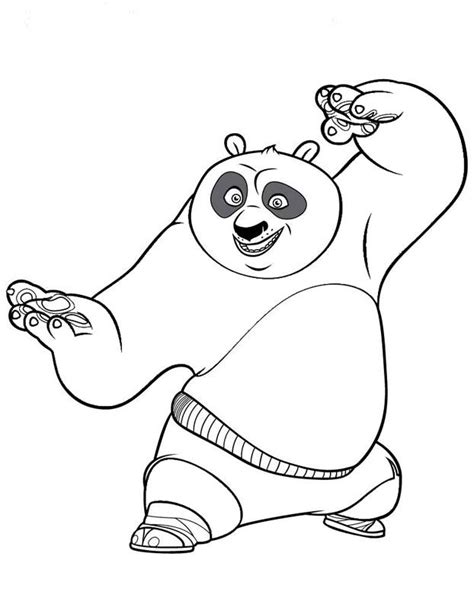 Kung Fu Panda Clipart Black And White Clip Art Library