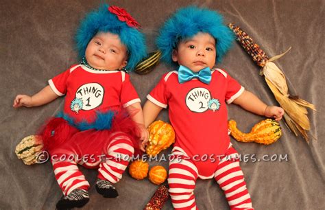 Two Amazing Homemade Infant Twin Costumes For Under 30 Twin 1 And Twin 2