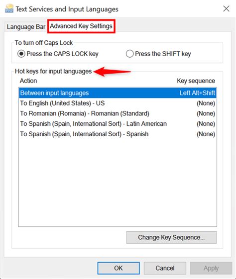 How To Change The Keyboard Language Shortcut In Windows