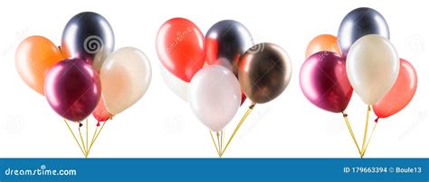 Set Of Multicolored Helium Balloons Element Of Decorations For Party