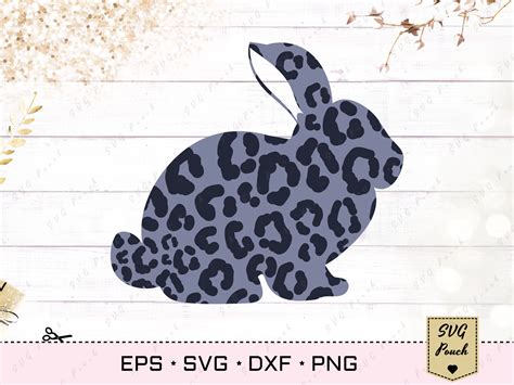 Leopard Bunny SVG, Cheetah print Easter rabbit SVG By SVGPouch