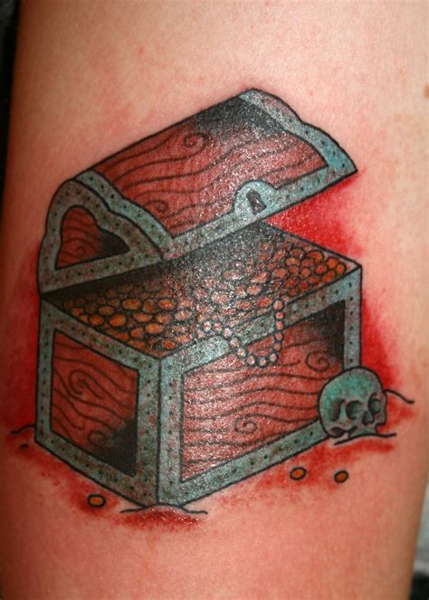 treasure chest tattoo want something like this added to my mermaid american traditional