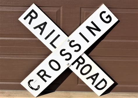 Eisenbahn Kreuzung Usa Railroad Crossing Vintage Klassik Metall Schild