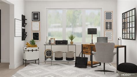 Black And White Coast Inspired Office Coastal Style Home Office