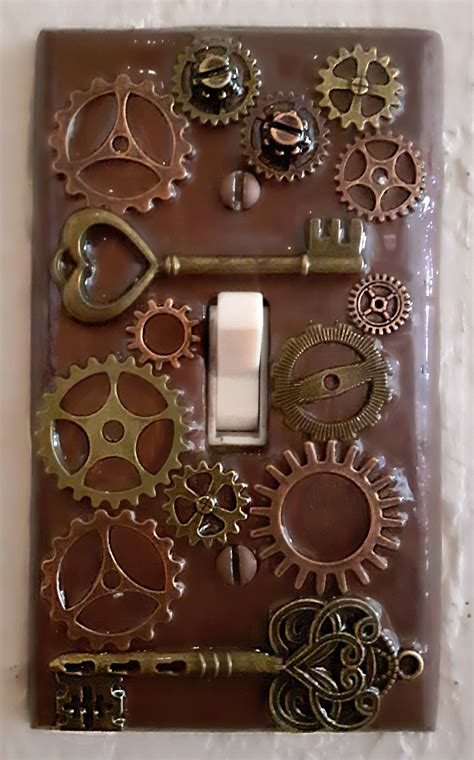 Here mat shows how to fit a new switch. Steampunk Light Switch Cover, Steampunk Light Switch Plate ...