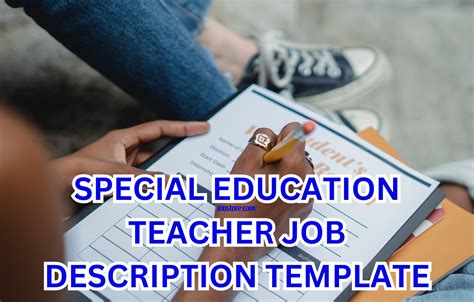Special Education Teacher Job Description Template Jobstore Careers