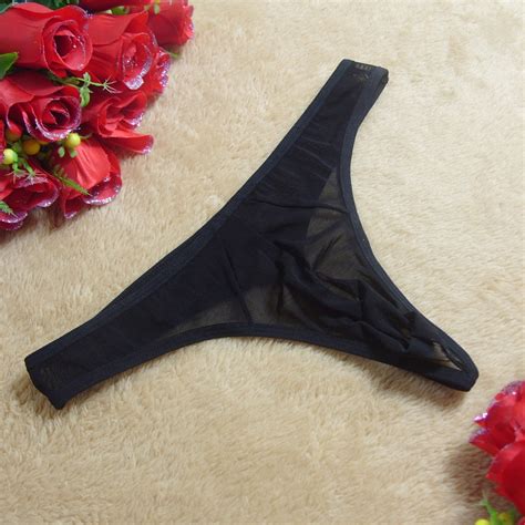 Men Thong Sexy Underwear See Through Mesh Gay Men Thongs Gauze