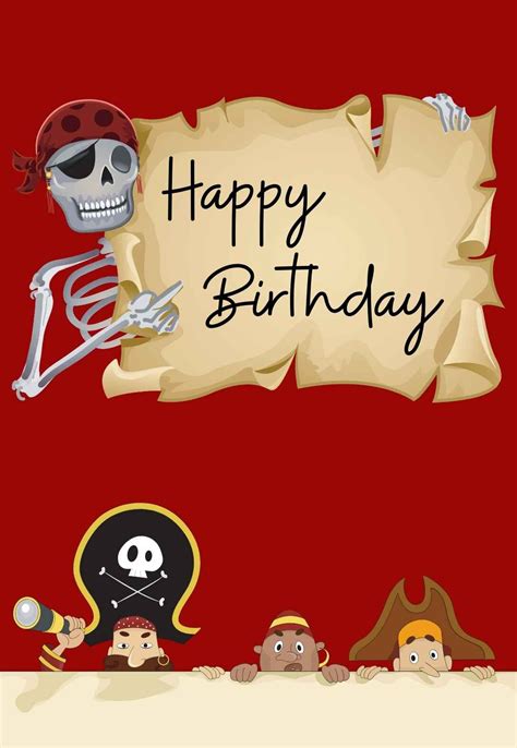Pirate Printable Birthday Cards — Printbirthdaycards