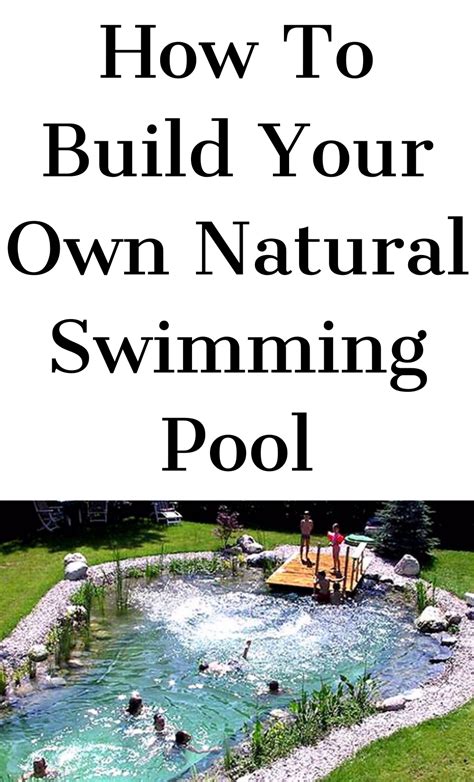 Homemade Swimming Pools Homemade Pools Diy Swimming Pool Natural