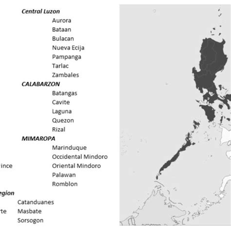 Map Of Luzon Island And Its Provinces Download Scientific Diagram