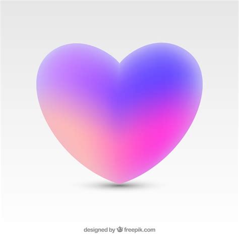 Gradient Isolated Heart Background Free Vector