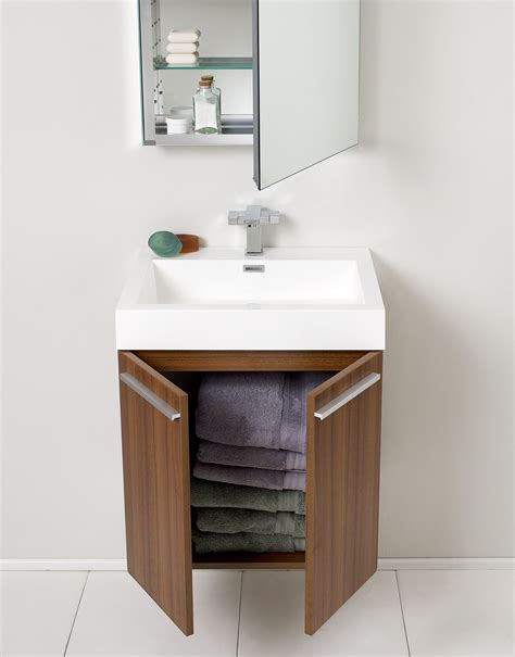 A single base cabinet comprised of a drawer opening and a larger cabinet opening with a single or set of doors. Small Bathroom Vanity in Various Designs for Modern Life ...