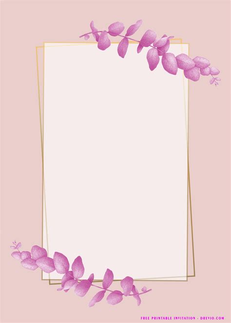 Free Printable Pink Flower Birthday Invitation Templates Drevio