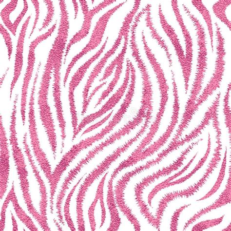 Seamless Pink Zebra Skin Pattern Glamorous Zebra Skin Print Stock