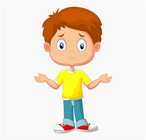 Transparent Confused Child Clipart Confused Boy Cartoon Png Free