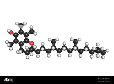Vitamin E Alpha Tocopherol Molecule 3d Render Chemical Structure Stock