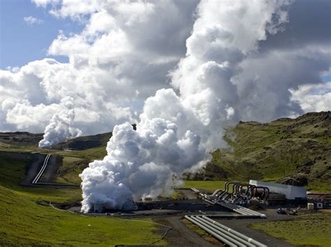 Geothermal Power Plant With Labels