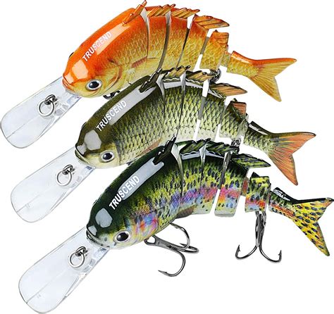 Truscend Fishing Lures For Bass Trout Multi Jointed Swimbaits Slow
