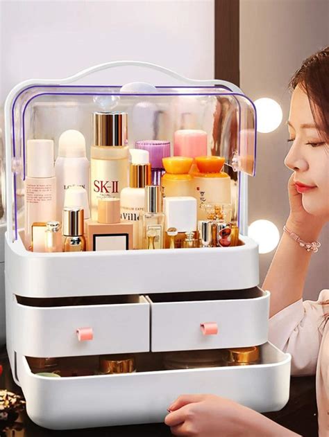 Makeup Dustproof Cosmetics Storage Box Rack Desktop Skin Care Etsy