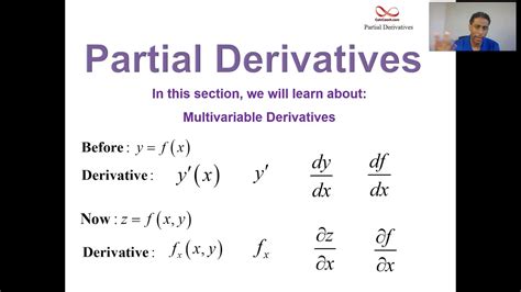Introduction To Partial Derivatives Youtube
