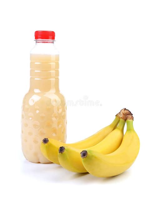 Bottle Of Banana Juice Stock Photo Image Of Diet Long 32714846