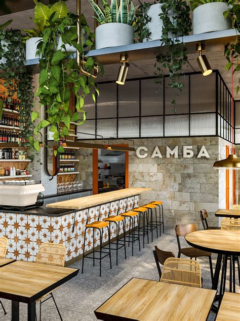 Samba Cafe Interior On Behance Restaurant Interior Design Restaurant
