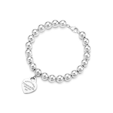 Return To Tiffany Heart Tag Bracelet In Silver 8 Mm Tiffany And Co