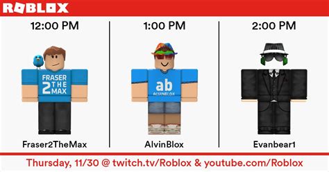 Roblox On Twitter Ready For Our Thursday Streamers Start Things Off