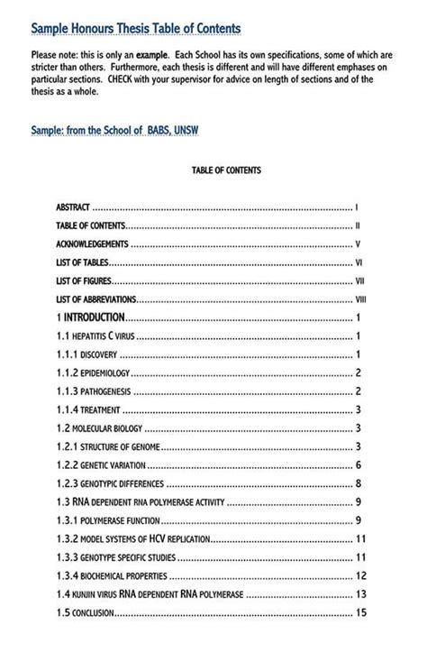 Free Table Of Contents Templates For Microsoft Word